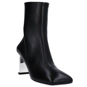 MISBHV Metal Bar Square Ankle Boots Mirror Heel 36/6